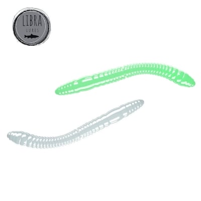 Libra Fatty D Worm Tournament 55 - 000 - glow UV green  / Cheese