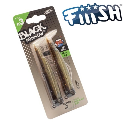 Fiiish Black Minnow No3 Double Combo - 12 cm, 16g Soft lure