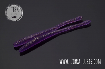 Libra Dying Worm 80 - 020 - purple with glitter / Cheese