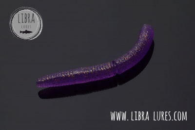 Libra Fatty D Worm 75 - 020 - purple with glitter / Cheese