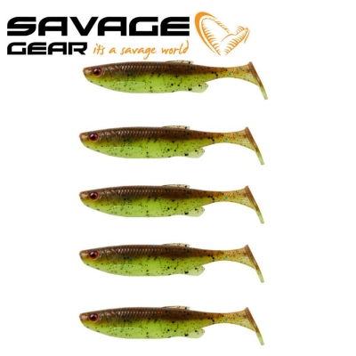 SG Fat Minnow T-Tail 13cm 20g Chartreuse Pumpkin 5pcs