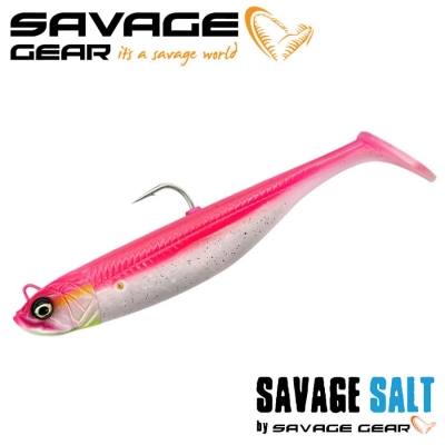 SG Savage Minnow 10cm 20g Sinking Pink Pearl Silver 2+1