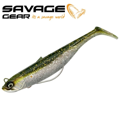 SG Savage Minnow WL 12.5cm 28g Sinking Green Silver 2+1