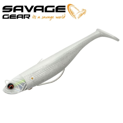 SG Savage Minnow WL 12.5cm 28g Sinking White Pearl Silver 2+1