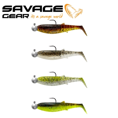 Savage Gear Cannibal Shad 8cm + 7.5g #2/0 Mix 4+4pcs Set of soft lures