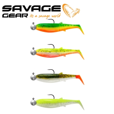 Savage Gear Cannibal Shad Lures Mix Kit -Pre jigged, 4pcs, All Colours &  Sizes