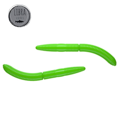 Libra Fatty D Worm 75 - 026 - hot apple green limited edition  / Krill
