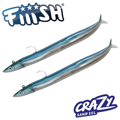 Fiiish Crazy Sand Eel 120 Double Combo - 12cm | 15g - Pearl Blue