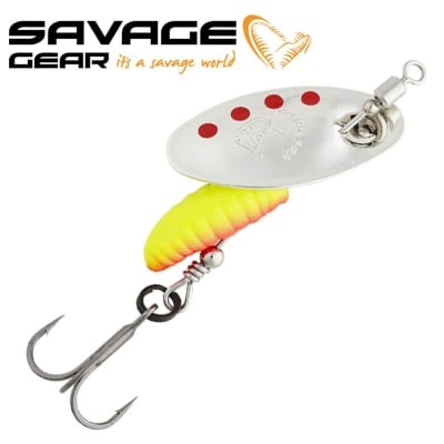 SG Grub Spinners #0 2.2g Sinking Silver Red Yellow