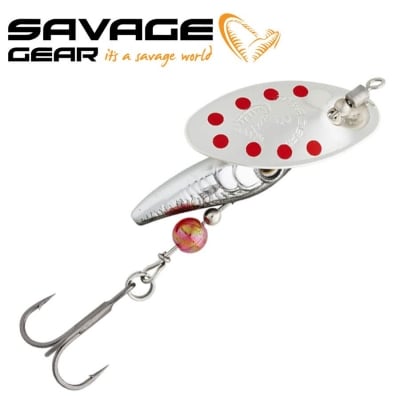 SG Sticklebait Spinner #2 7.3g Sinking Dirty Silver Red