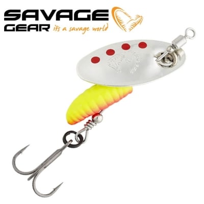 SG Grub Spinners #2 5.8g Sinking Silver Red Yellow