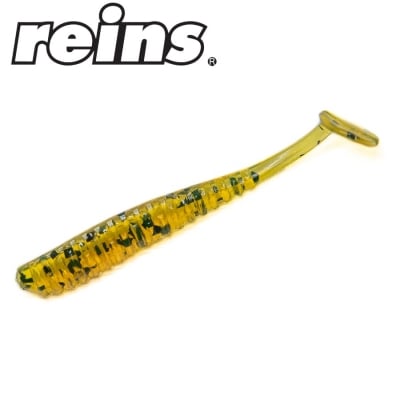 Reins Aji Ringer Shad 1.5 - 429 Motor Oil Pepper 15pcs