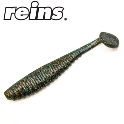 Reins S-Cape Shad 3.5 - 009 Green Pumpkin All Stars 6pcs
