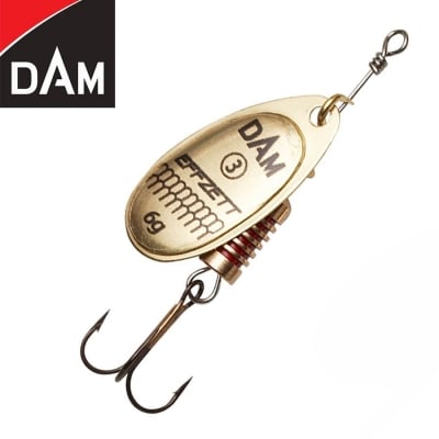 Dam Effzett Standard Spinner #1 3g Sinking Gold