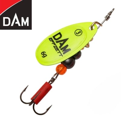 Dam Effzett Fluo Spinner #4 10g Sinking Yellow