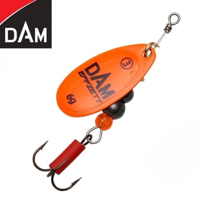 Dam Effzett Fluo Spinner #3 6g Sinking Orange