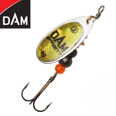 Dam Effzett Fluo Spinner #1 3g Sinking Gold Prisma