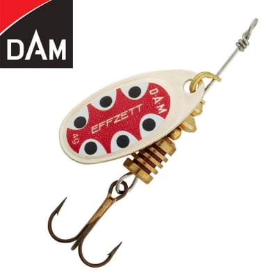 Dam Effzett Standard Spinner #1 3g Sinking Silver Black Dot