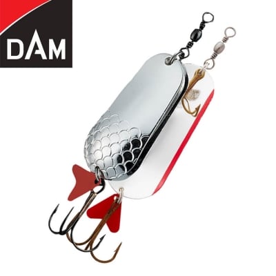 Dam Effzett Twin Spoon 8cm 45g Sinking Silver/Silver
