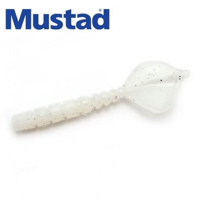 Mustad Aji Worm Hila-Hila 1.7inch 007 White Glow Glitter