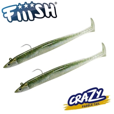 Fiiish Crazy Paddle Tail 100 Double Combo - 10cm | 5g - Ghost Minnow