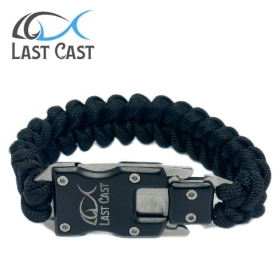 Last Cast Tactical Paracord Bracelet - LC Black