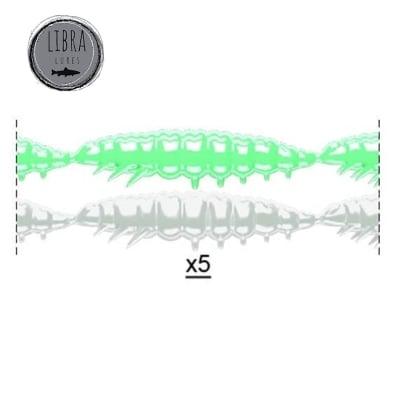 Libra Larva Multi 12.5cm - 000 - glow UV green / Cheese