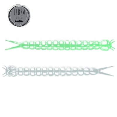 Libra Slight Worm 38 - 000 - glow UV green  / Cheese