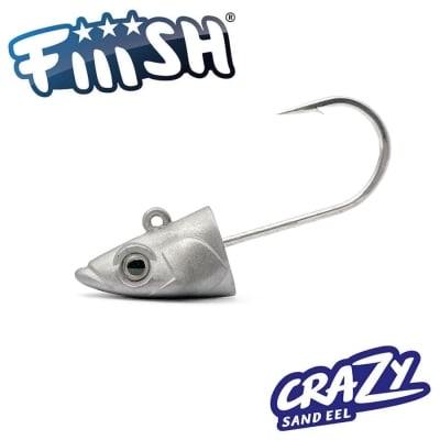 Fiiish Crazy Sand Eel No2 Jig Head 15g Dart - Raw Material