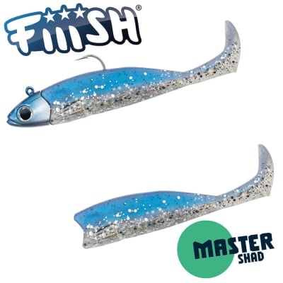 Fiiish Master Shad No5 Combo: Jig Head 25g + 2 Lure Bodies 12.5cm - Blue Strike
