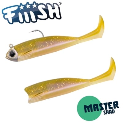 Fiiish Master Shad No3 Combo: Jig Head 3g + 2 Lure Bodies 7.5cm - Wakasagi