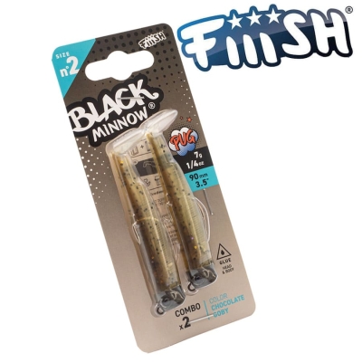 Fiiish Black Minnow No2 Double Combo - 9 cm, 7g Soft lure