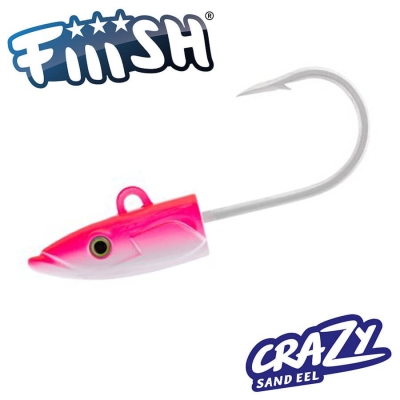 Fiiish Crazy Sand Eel No3 Monster Jig Head 100g X-Strong Fluo Pink Jig head