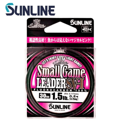Sunline Small Game Leader SV-1 Pink 30m Fluorocarbon