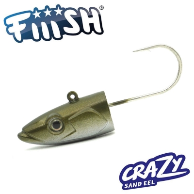 Fiiish Crazy Sand Eel 180 Jig Head 55g X-Deep - Kaki Jig head