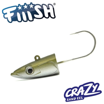 Fiiish Crazy Sand Eel 180 Jig Head 35g Offshore - Kaki Jig head