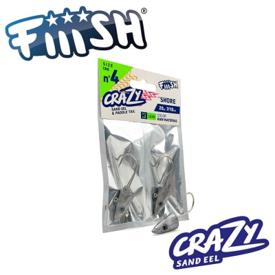 Fiiish Crazy Sand Eel 180 Jig Head 20g Shore - Raw Material Jig head