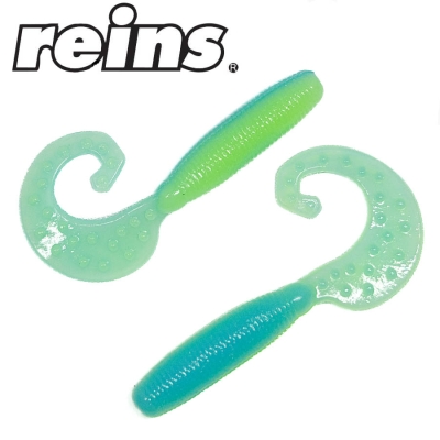 Reins Fat G Tail Grub 2.0 - L14 Ice Chartreuse II 16pcs