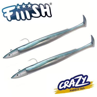 Fiiish Crazy Paddle Tail 150 Double Combo - 15cm, 20g - Pearl Blue
