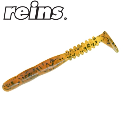 Reins Fat Rockvibe Shad 3.25 - 429 Motor Oil Pepper 6pcs