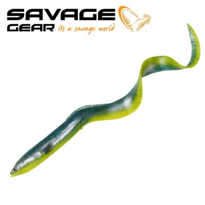SG LB Real Eel 20cm 27g Green Yellow Glitter