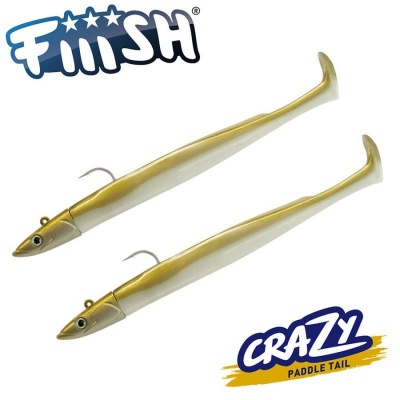 Fiiish Crazy Paddle Tail 120 Double Combo - 12cm | 15g - Gold