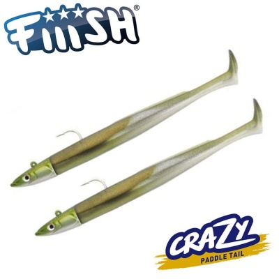 Fiiish Crazy Paddle Tail 120 Double Combo - 12cm | 15g - Khaki