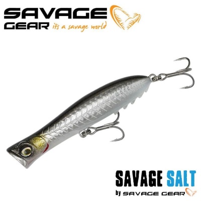 SG Gravity Popper 13cm 40g F Black Mullet 1pcs