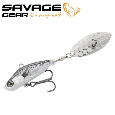 SG 3D Sticklebait Tailspin 8cm 18g Sinking Black Silver