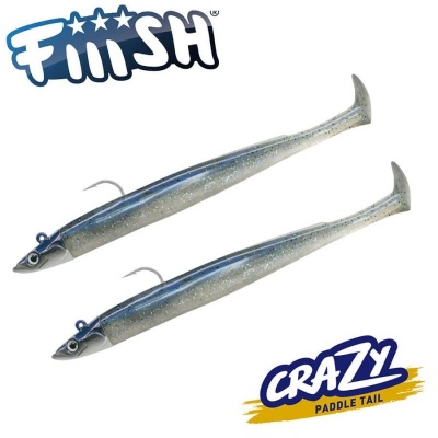 Fiiish Crazy Paddle Tail 150 Double Combo - 15cm | 10g - Electric Blue