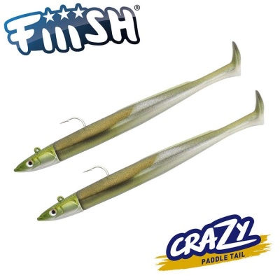 Fiiish Crazy Paddle Tail 150 Double Combo - 15cm | 20g - Kaki