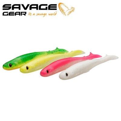 SG Slender Scoop Shad 9cm 4g Dark Water Mix 4pcs