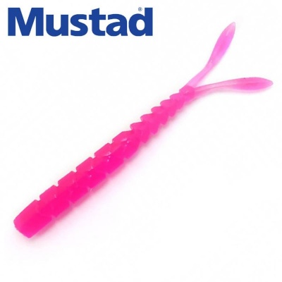 Mustad Aji Worm Pilo-Pilo 2inch 004 UV Clear Pink