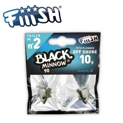 Fiiish Black Minnow No2 Jig Head 10g Off Shore